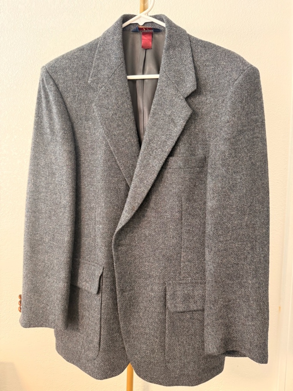 Mens Gray Wool Blazer 40S Sport Coat Made in Canada Classic Tailored Jacket